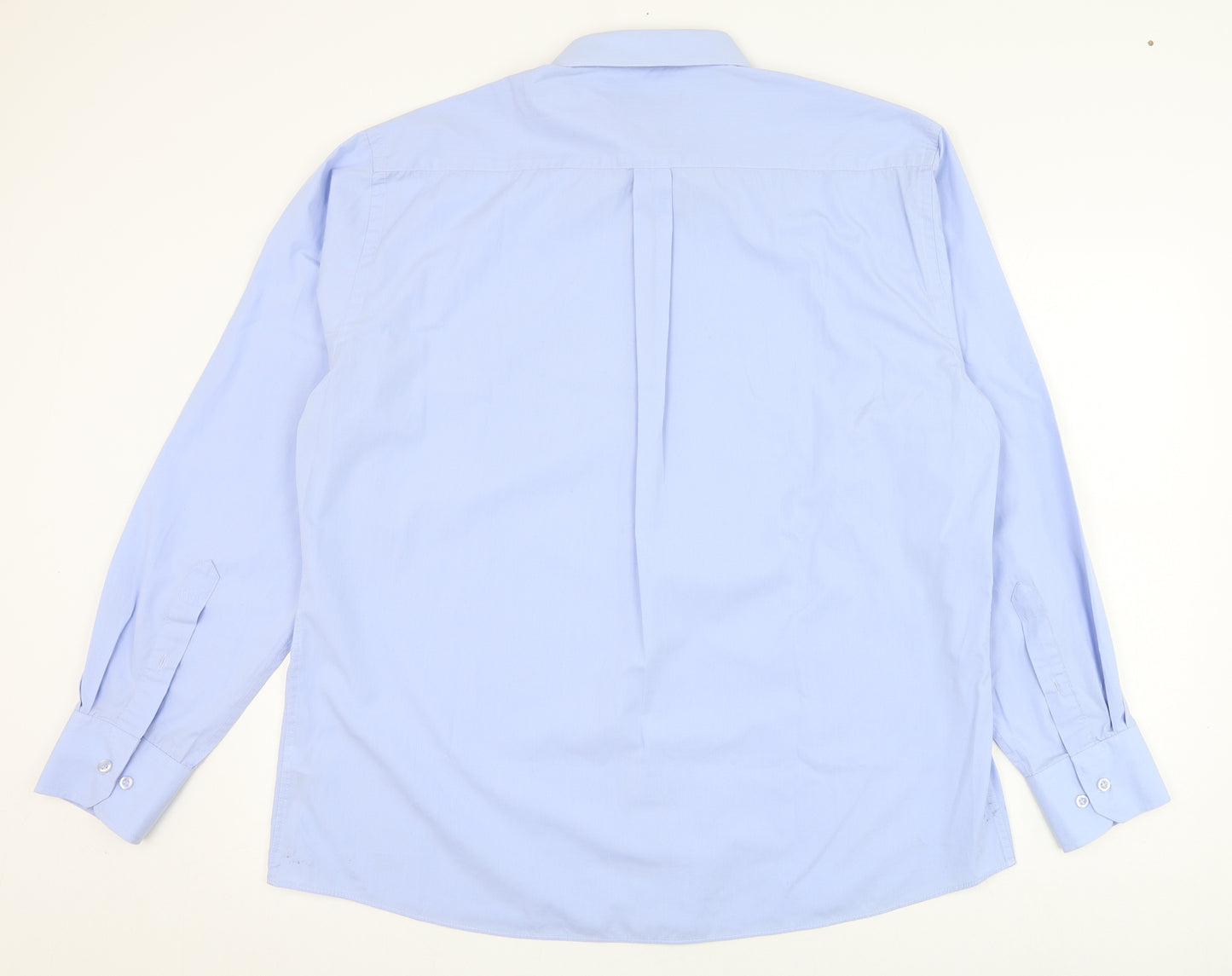 Dunnes Stores Mens Blue  Cotton  Dress Shirt Size 17.5 Collared Button