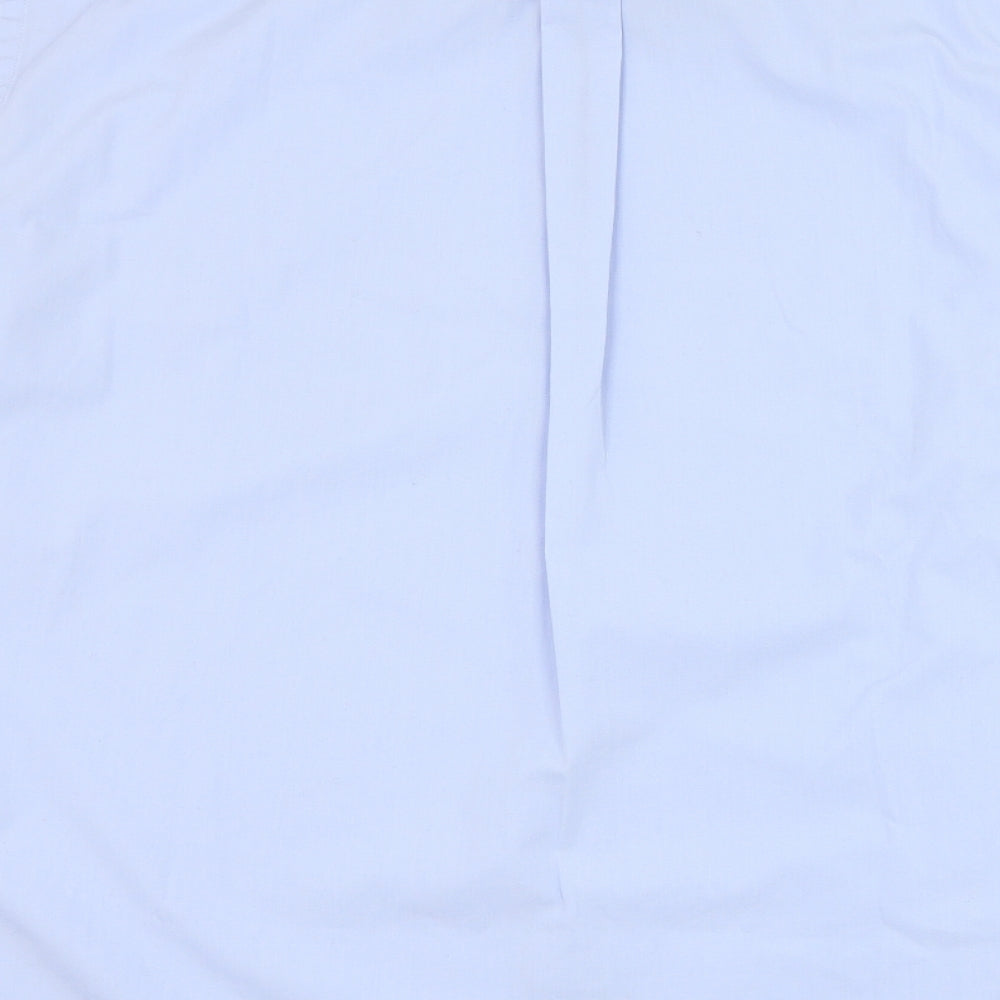 Dunnes Stores Mens Blue  Cotton  Dress Shirt Size 17.5 Collared Button