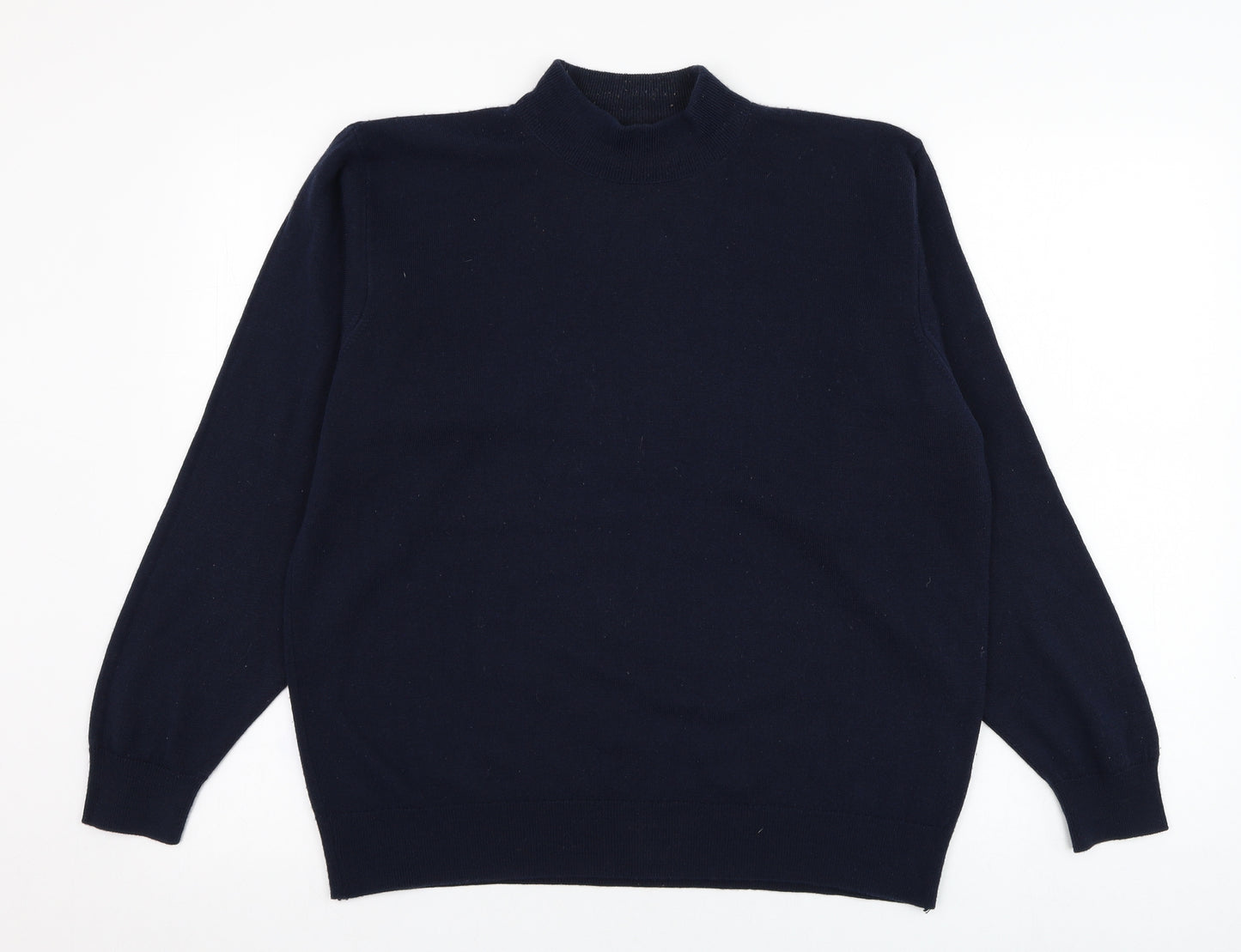 Dunnes Stores Womens Blue Round Neck  Acrylic Pullover Jumper Size 18