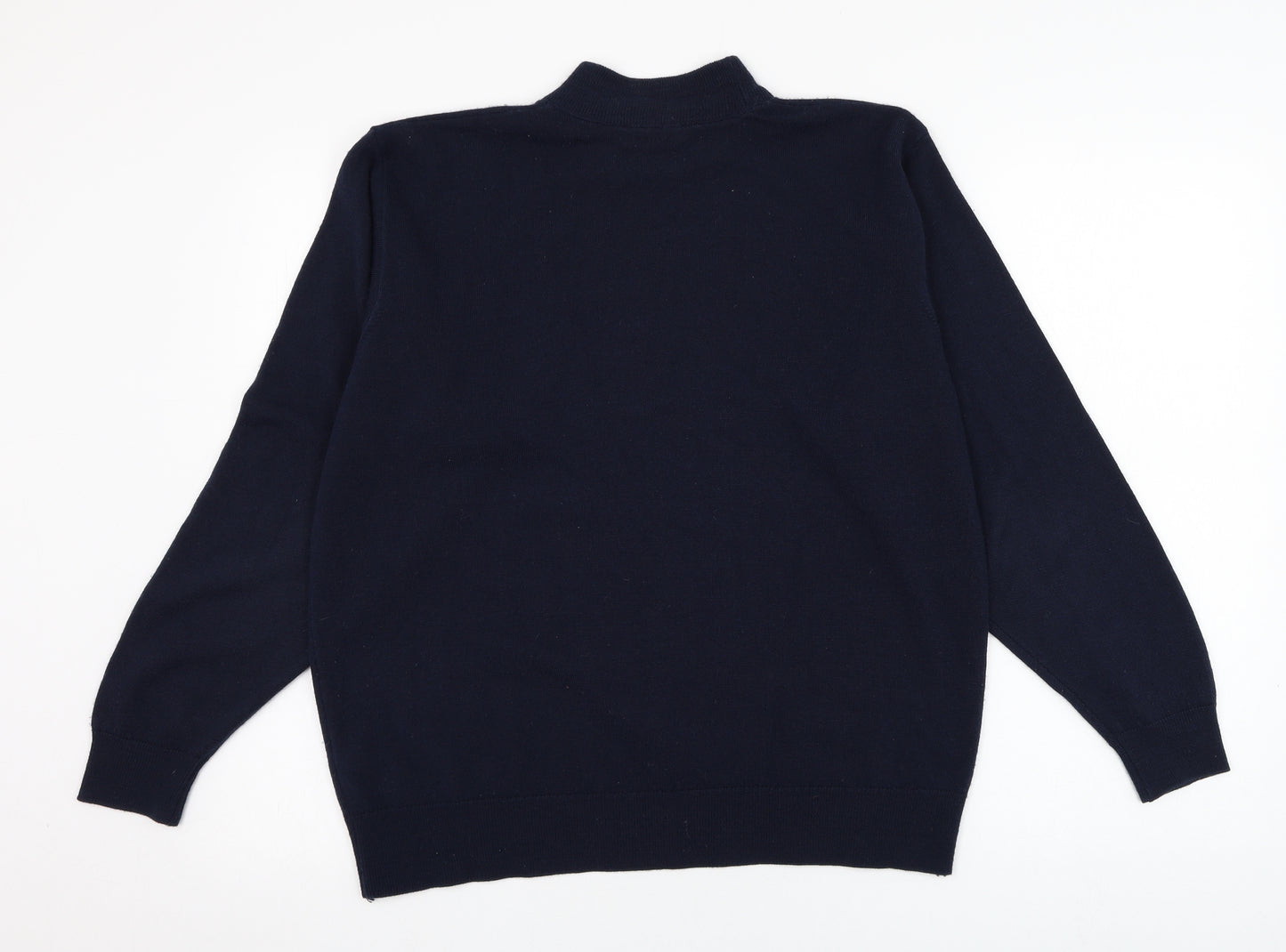 Dunnes Stores Womens Blue Round Neck  Acrylic Pullover Jumper Size 18