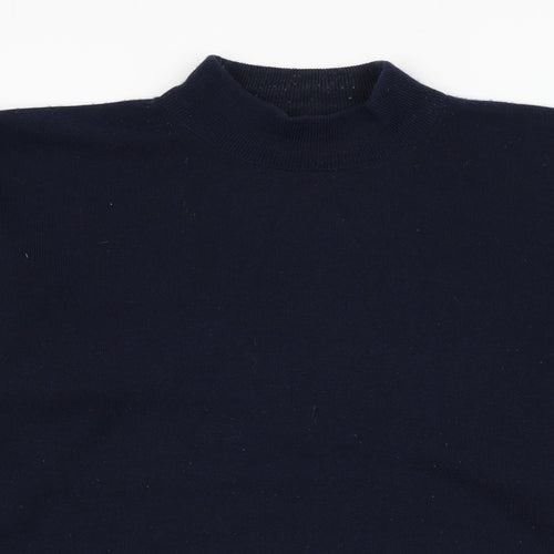 Dunnes Stores Womens Blue Round Neck  Acrylic Pullover Jumper Size 18