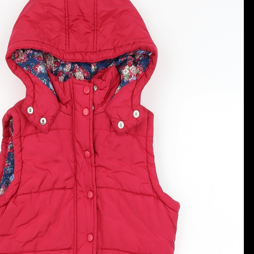 Monsoon Girls Pink   Gilet Jacket Size 10-11 Years  Zip