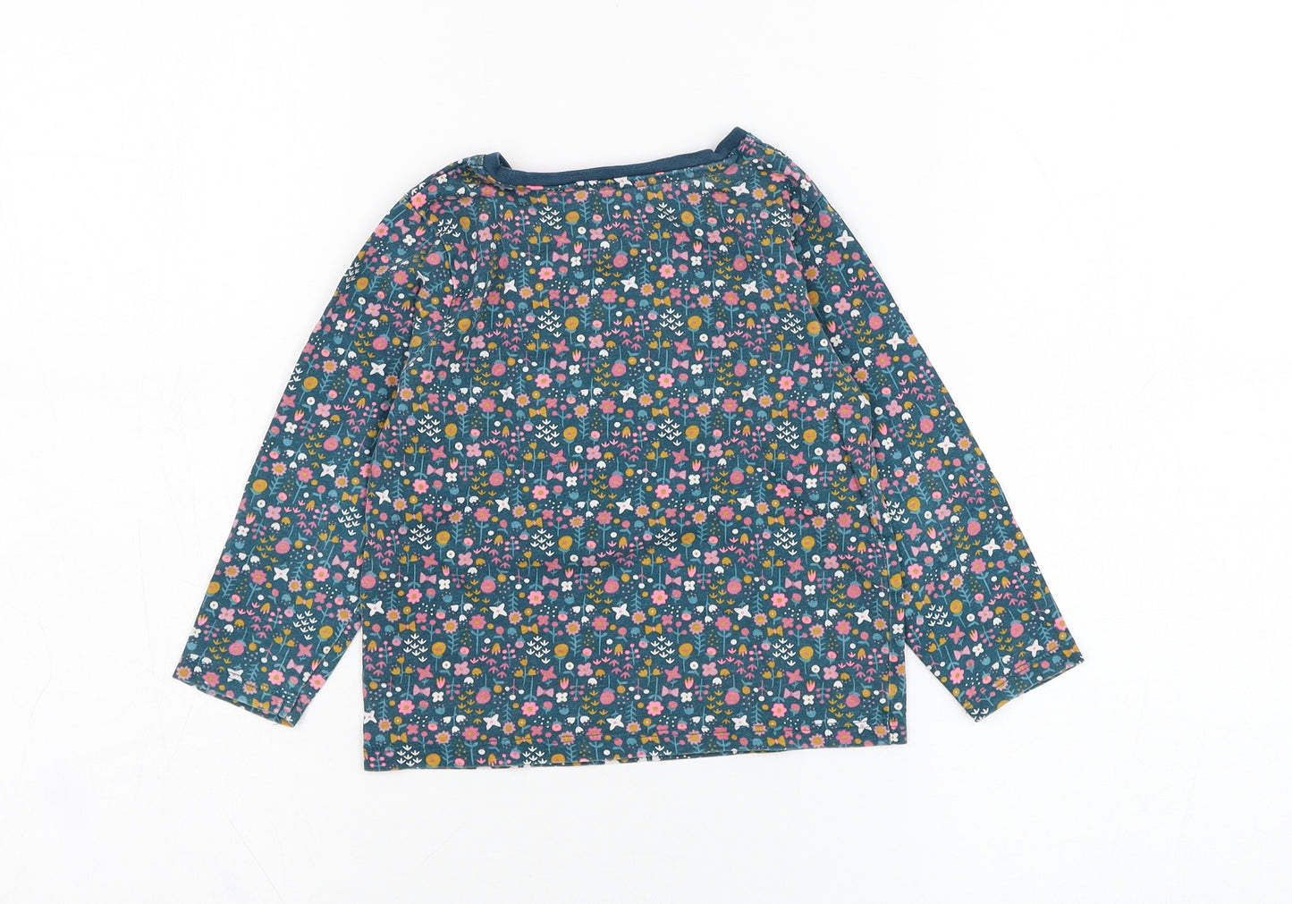 Matalan Girls Green  Cotton Basic T-Shirt Size 2-3 Years Round Neck Pullover