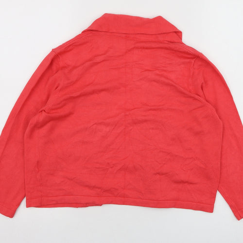 Precis Womens Pink Square Neck  Viscose Cardigan Jumper Size M