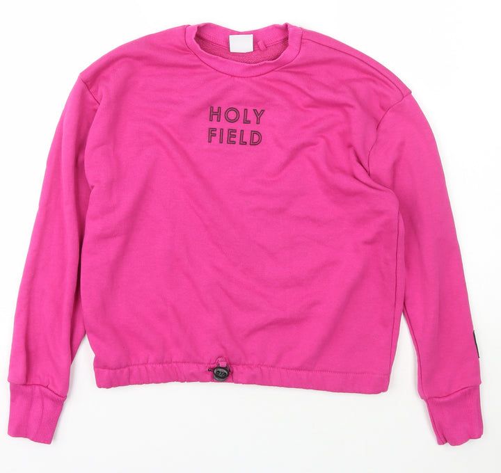 Holyfield Girls Pink  Cotton Pullover Sweatshirt Size M  Pullover