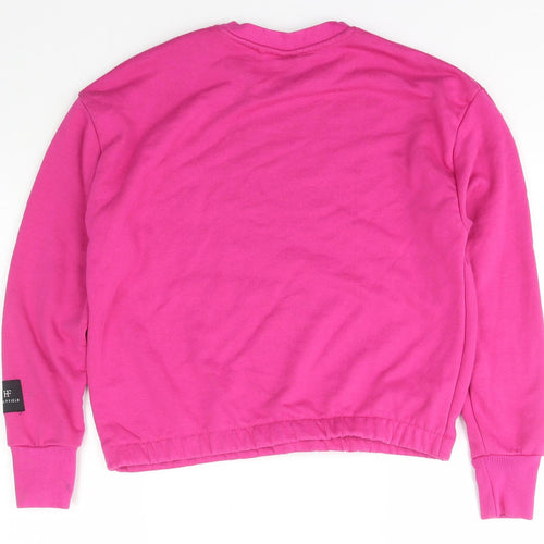 Holyfield Girls Pink  Cotton Pullover Sweatshirt Size M  Pullover