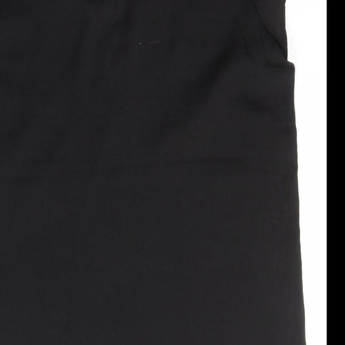 H&M Womens Black  Polyester Basic T-Shirt Size 34 V-Neck