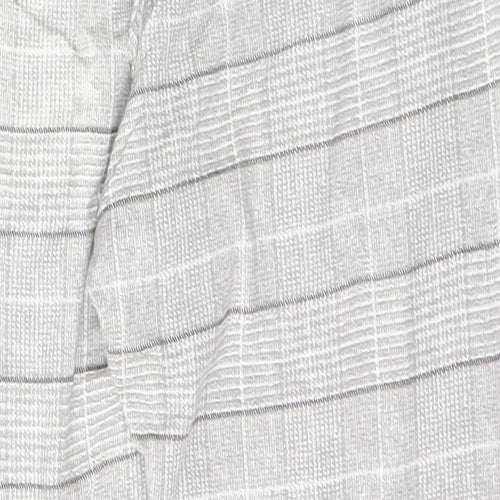 Boohoo Womens Grey Check Viscose Jegging Leggings Size 8 L24 in