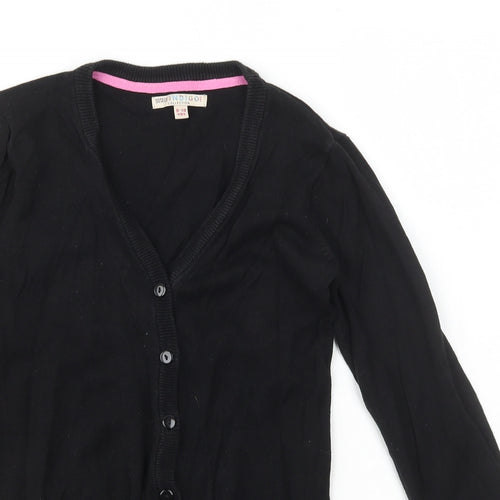 Indigo Girls Black V-Neck  Cotton Cardigan Jumper Size 9-10 Years  Button - Marks and Spencer