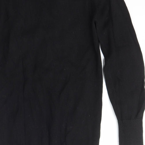 Indigo Girls Black V-Neck  Cotton Cardigan Jumper Size 9-10 Years  Button - Marks and Spencer
