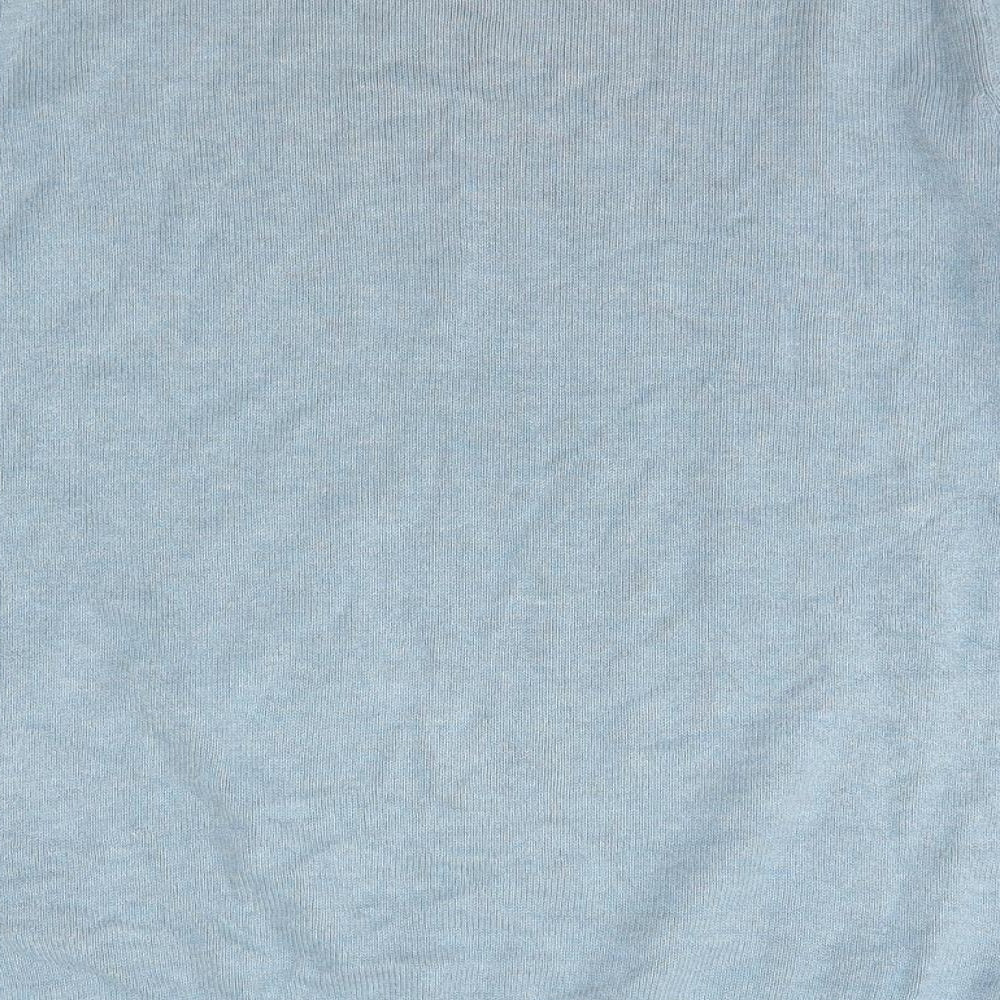 Marks and Spencer Mens Blue Crew Neck  Cotton Pullover Jumper Size S