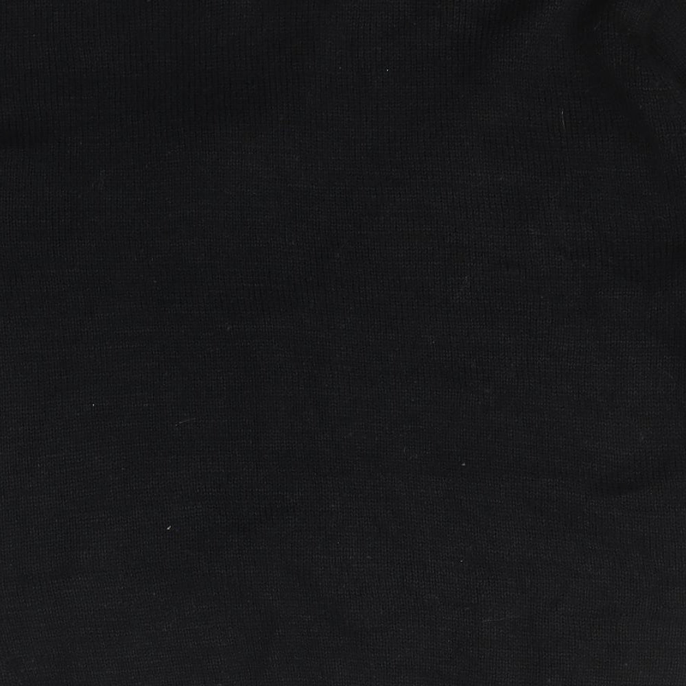 Atmosphere Womens Black Scoop Neck  Acrylic Pullover Jumper Size 10   - Christmas