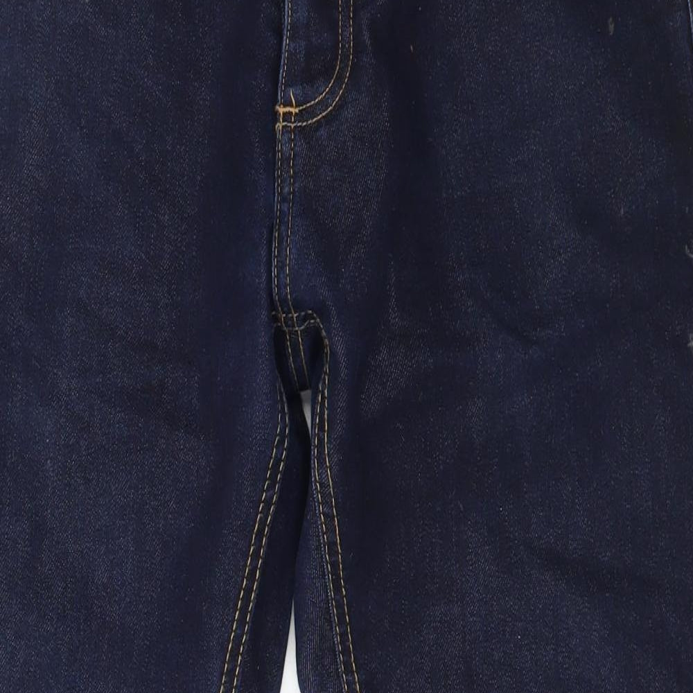 Soviet Mens Blue  Cotton Bootcut Jeans Size 32 L30 in Slim Button