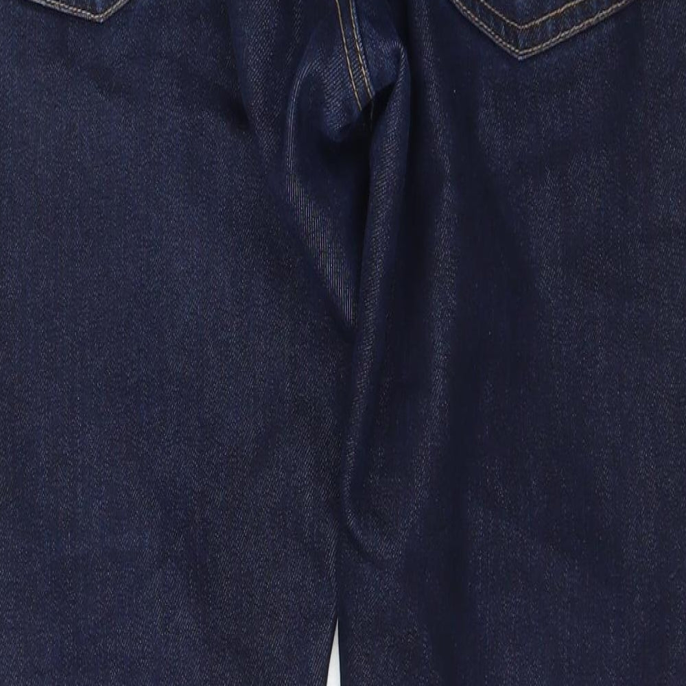 Soviet Mens Blue  Cotton Bootcut Jeans Size 32 L30 in Slim Button