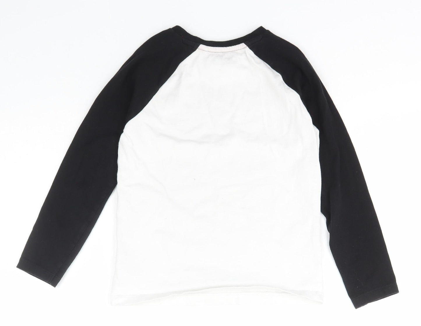NEXT Boys White  Cotton Basic T-Shirt Size 7 Years Crew Neck Pullover - gamer
