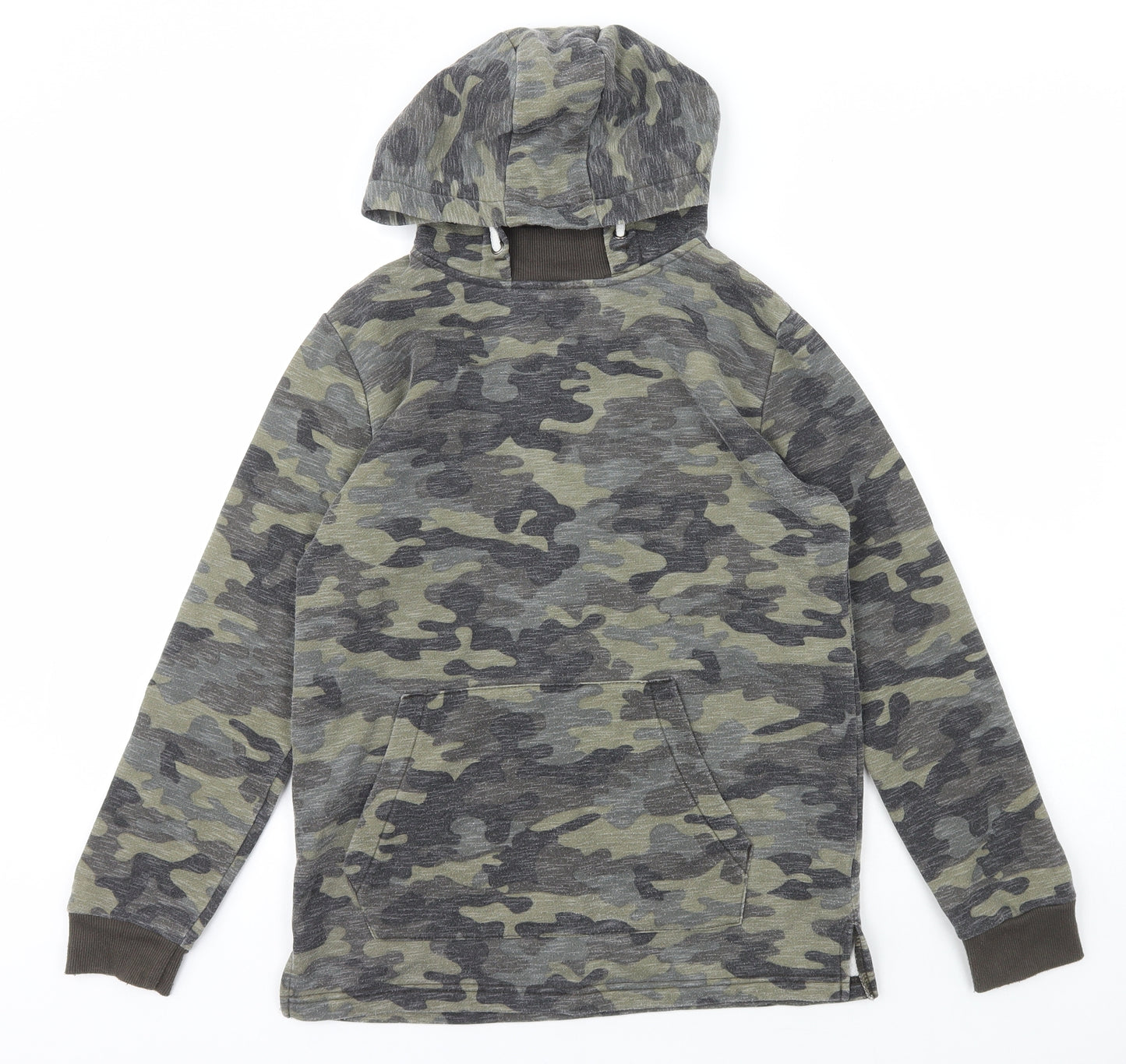 Primark Boys Multicoloured Camouflage Polyester Pullover Hoodie Size 12-13 Years  Pullover