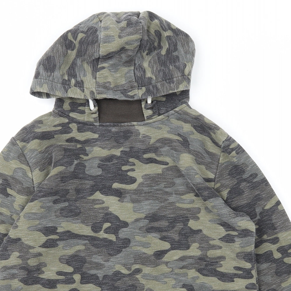 Primark Boys Multicoloured Camouflage Polyester Pullover Hoodie Size 12-13 Years  Pullover