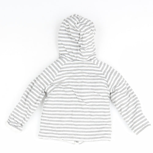 Nutmeg Baby Grey Striped  Jacket Coat Size 9-12 Months   Zip