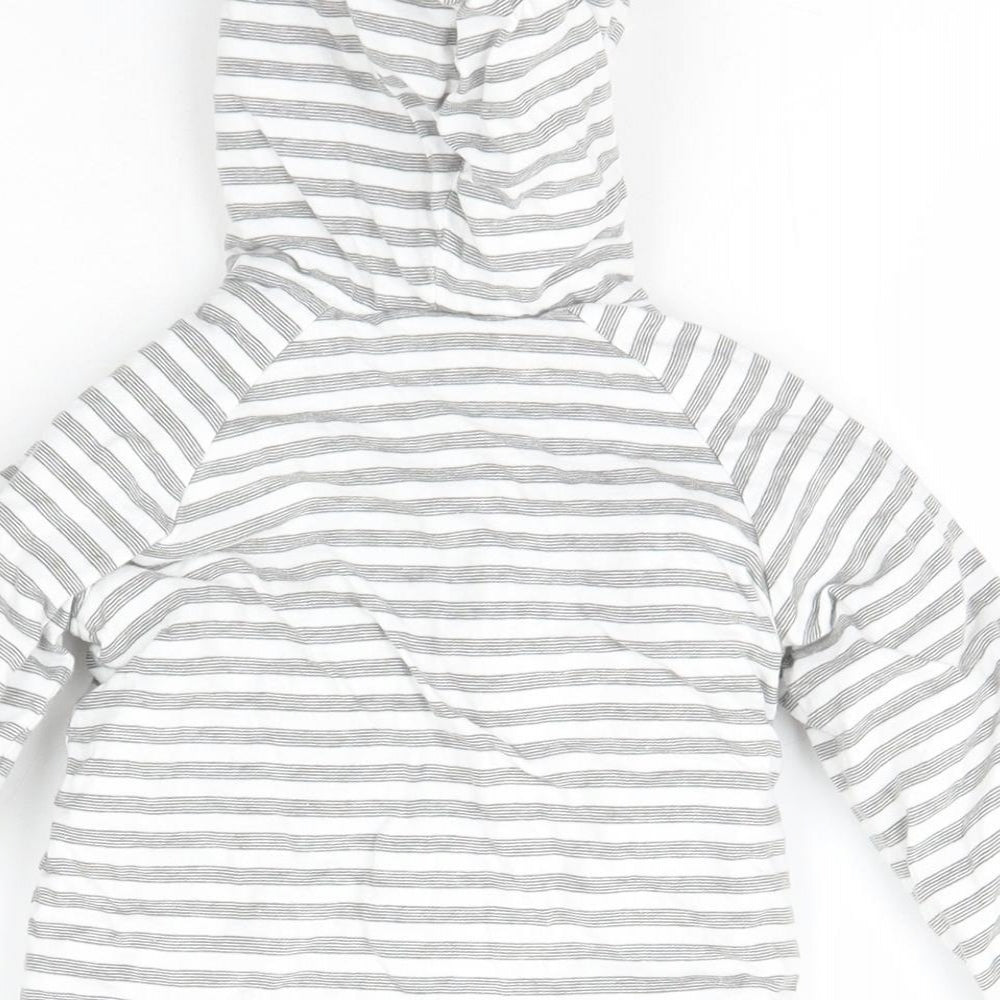 Nutmeg Baby Grey Striped  Jacket Coat Size 9-12 Months   Zip
