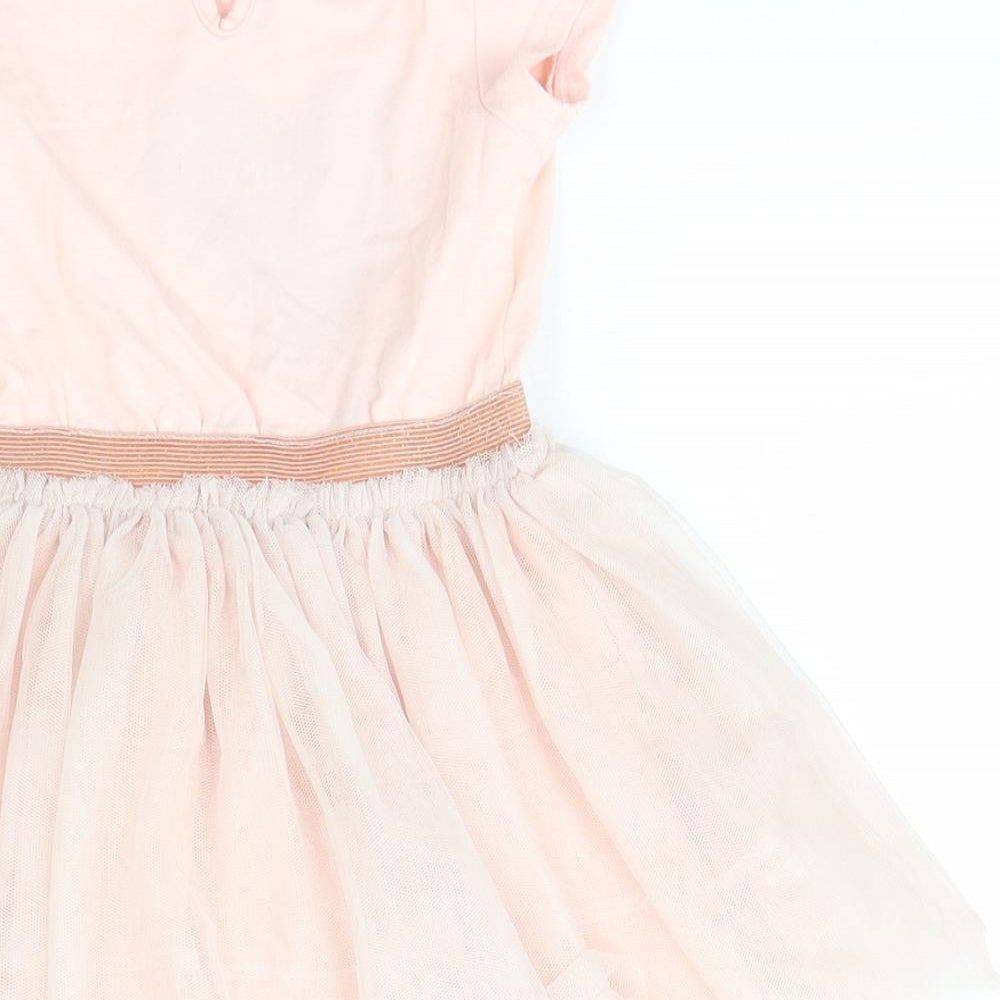 Young Dimension Girls Pink  Cotton A-Line  Size 2 Years  Crew Neck Pullover - Tutu