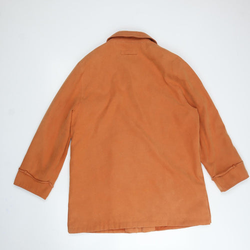 Gelco Womens Orange   Overcoat Coat Size 10  Button