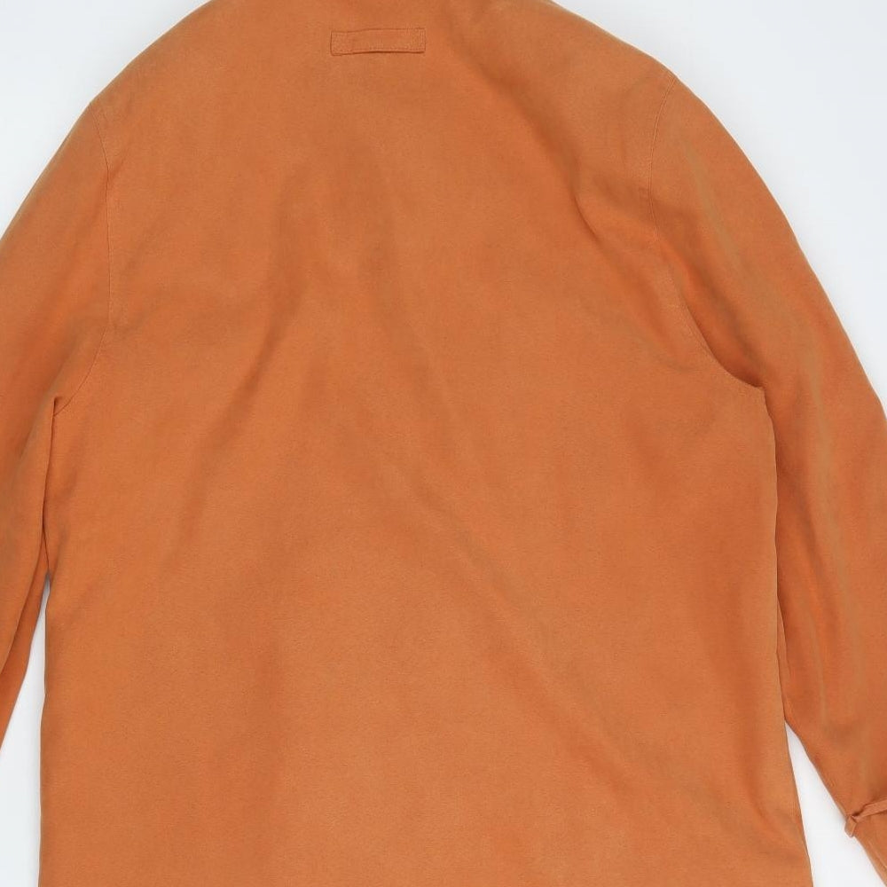 Gelco Womens Orange   Overcoat Coat Size 10  Button