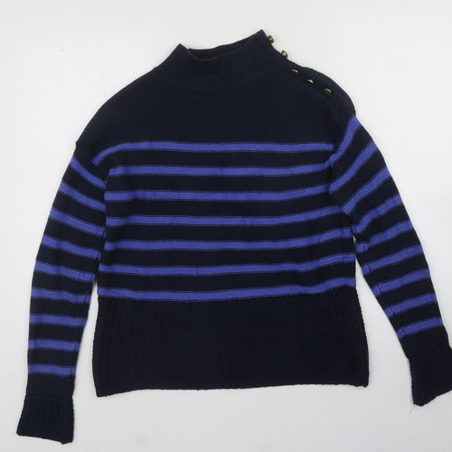 NEXT Womens Black Crew Neck  Cotton Pullover Jumper Size 8