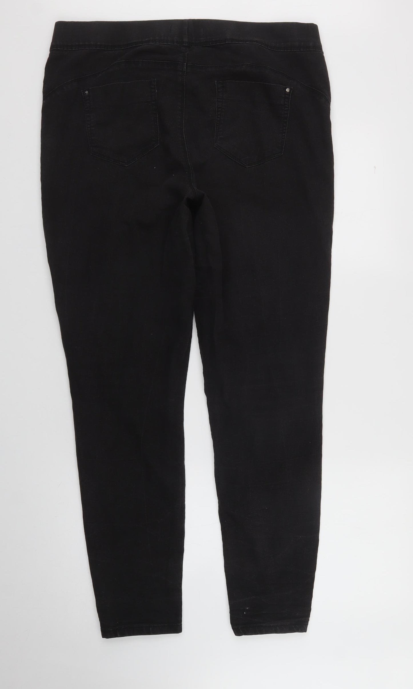 Primark Womens Black  Cotton Skinny Jeans Size 16 L27.5 in Slim