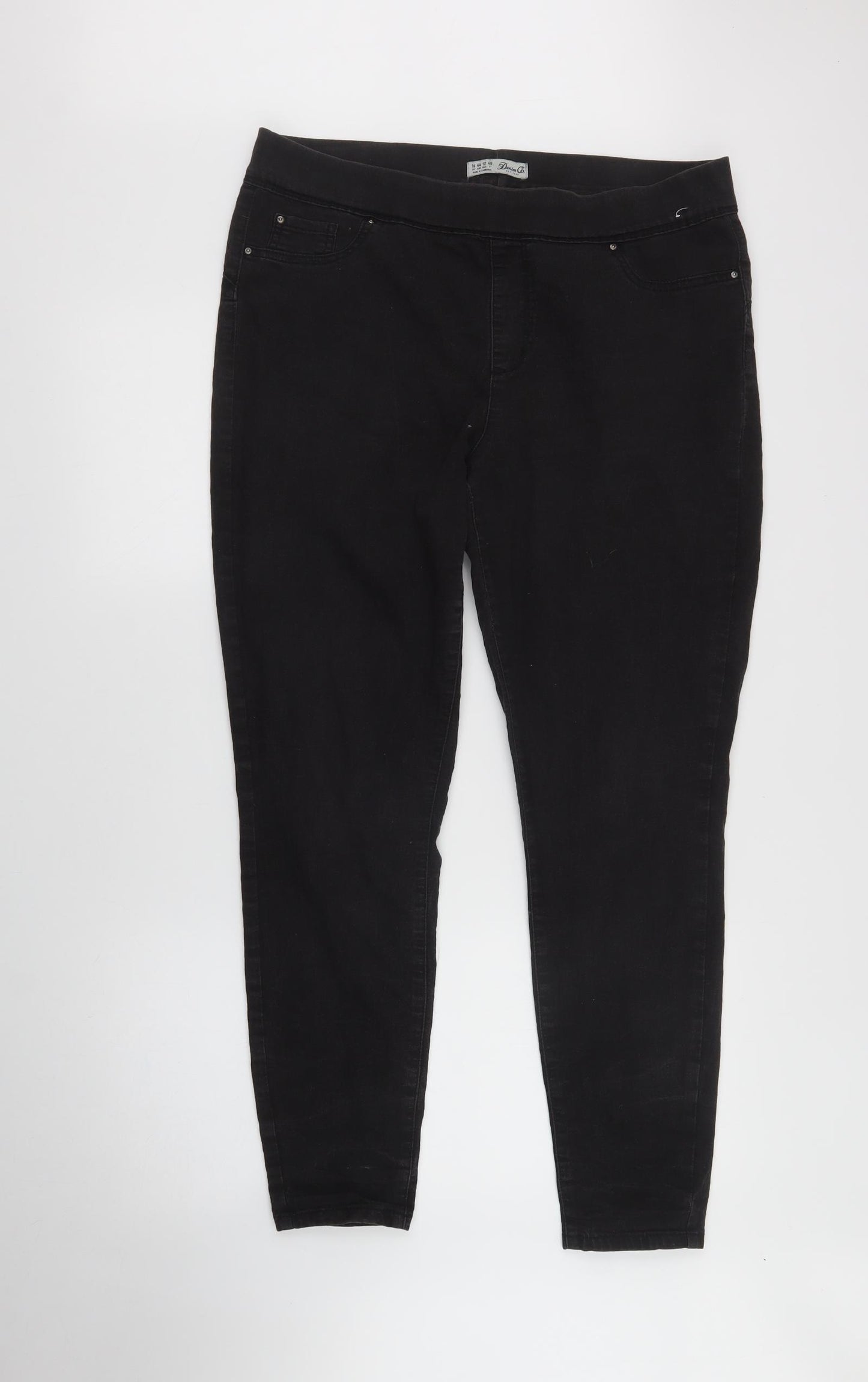 Primark Womens Black  Cotton Skinny Jeans Size 16 L27.5 in Slim