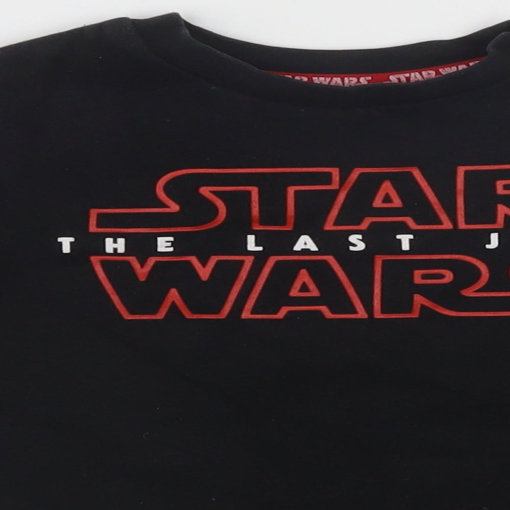Marks and Spencer Boys Black  Cotton Pullover Sweatshirt Size 5-6 Years   - Star Wars