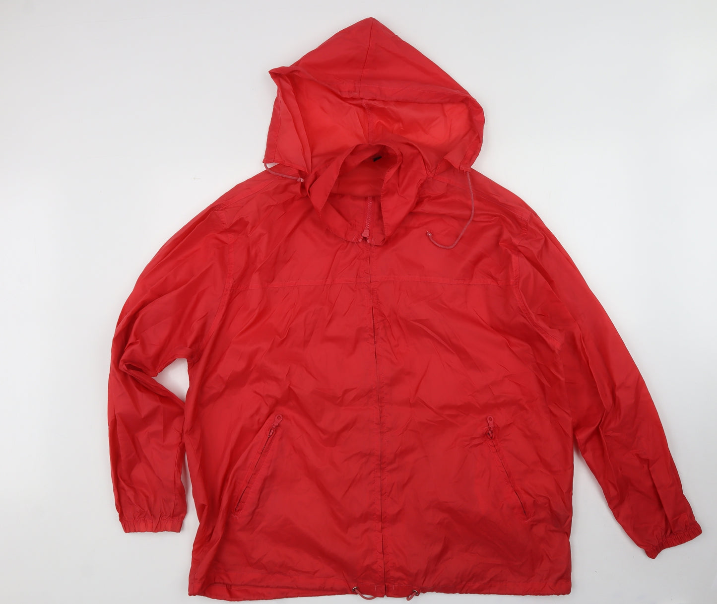 Preworn Womens Red   Rain Coat Coat Size L