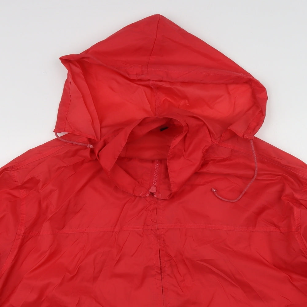 Preworn Womens Red   Rain Coat Coat Size L