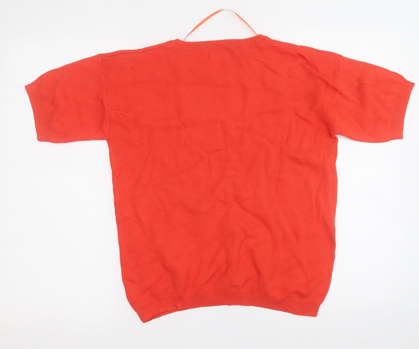 Atmosphere Womens Orange Round Neck  Acrylic Pullover Jumper Size 8