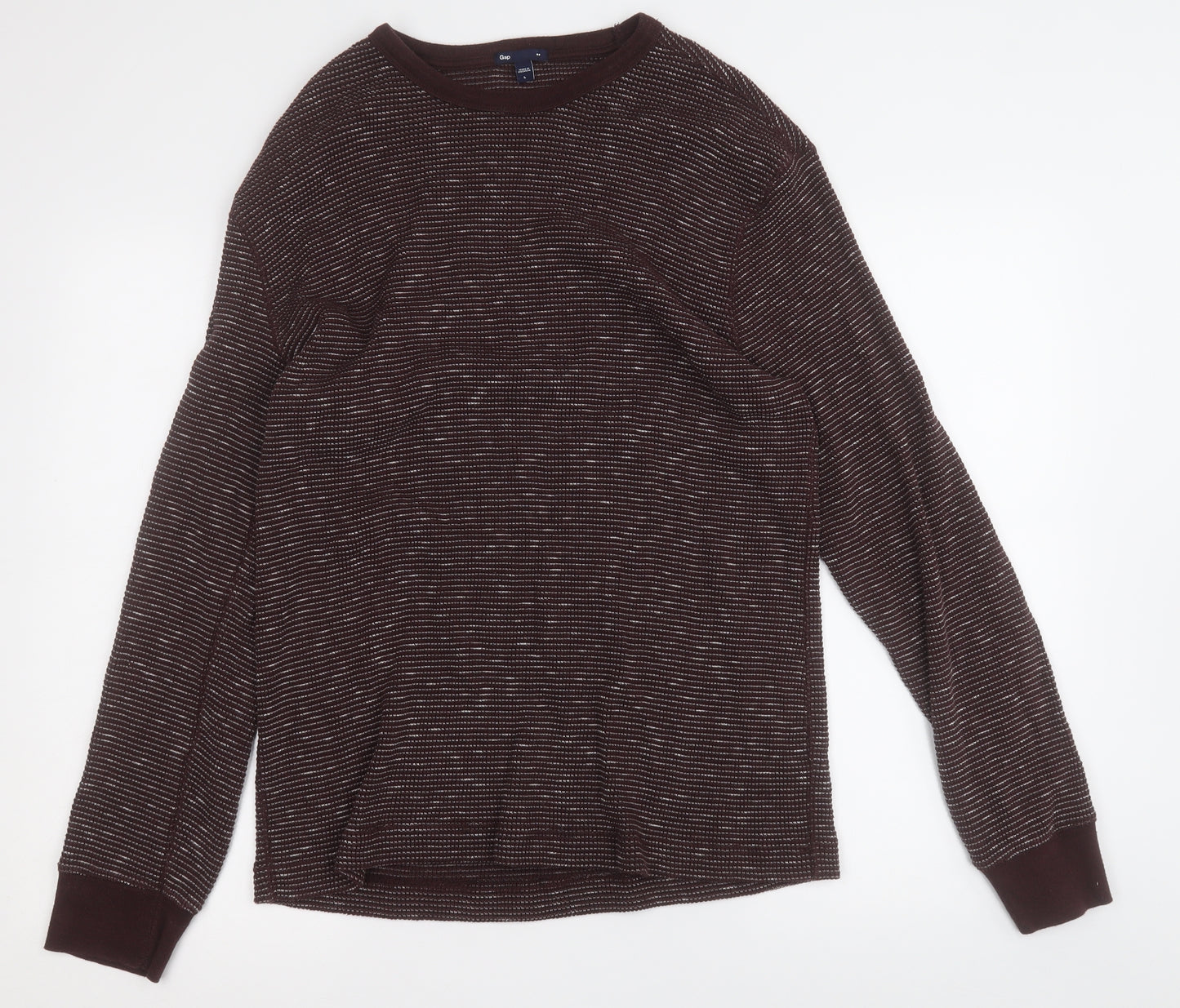 Gap Mens Brown Round Neck  Cotton Pullover Jumper Size L