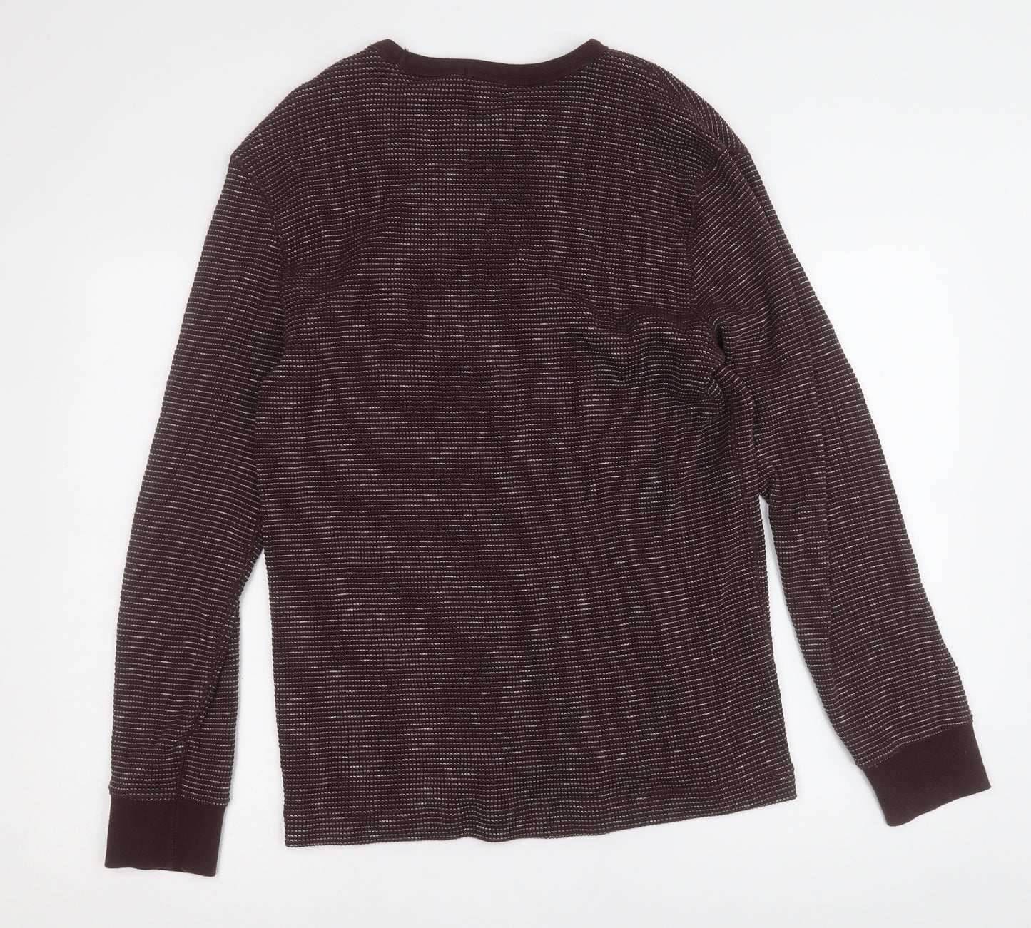 Gap Mens Brown Round Neck  Cotton Pullover Jumper Size L