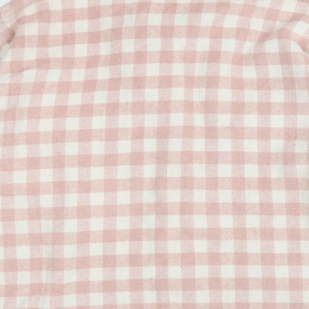 New Look Womens Pink Plaid  Jacket  Size 14  Hook & Eye