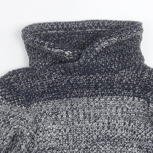 Primark Boys Grey High Neck  Cotton Pullover Jumper Size 2-3 Years