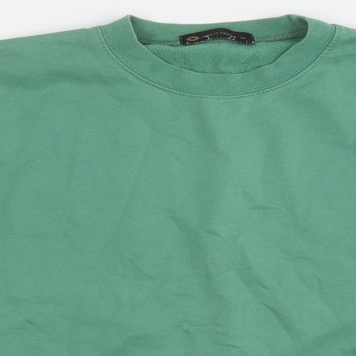 I SAW IT FIRST Womens Green  Cotton Pullover Sweatshirt Size M
