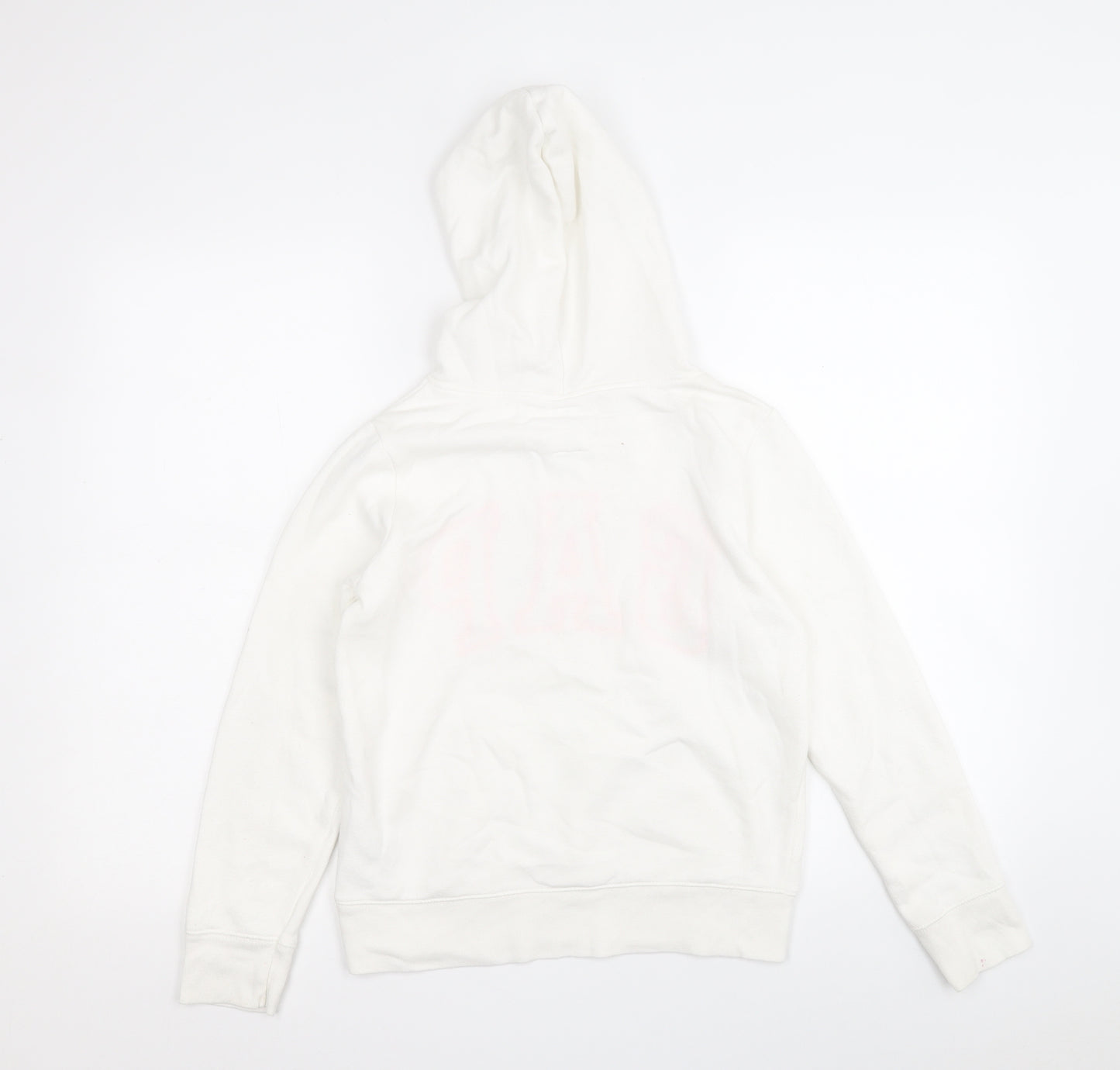 Gap Girls White  Cotton Pullover Hoodie Size 10 Years