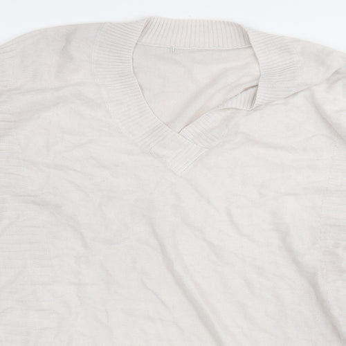 George Womens Grey Round Neck  Acrylic Pullover Jumper Size 16