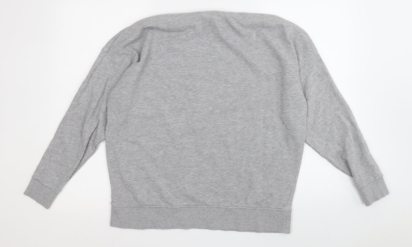 New Look Womens Grey  Cotton Pullover Sweatshirt Size 12   - Stop dreaming start doing