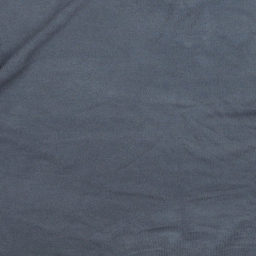Atlantic Bay Mens Blue Round Neck  Acrylic Pullover Jumper Size XL