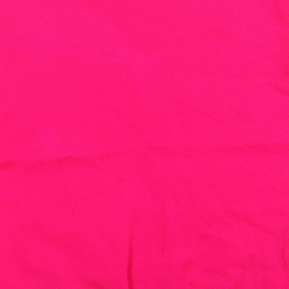 Oasis Womens Pink Round Neck  Acrylic Pullover Jumper Size M