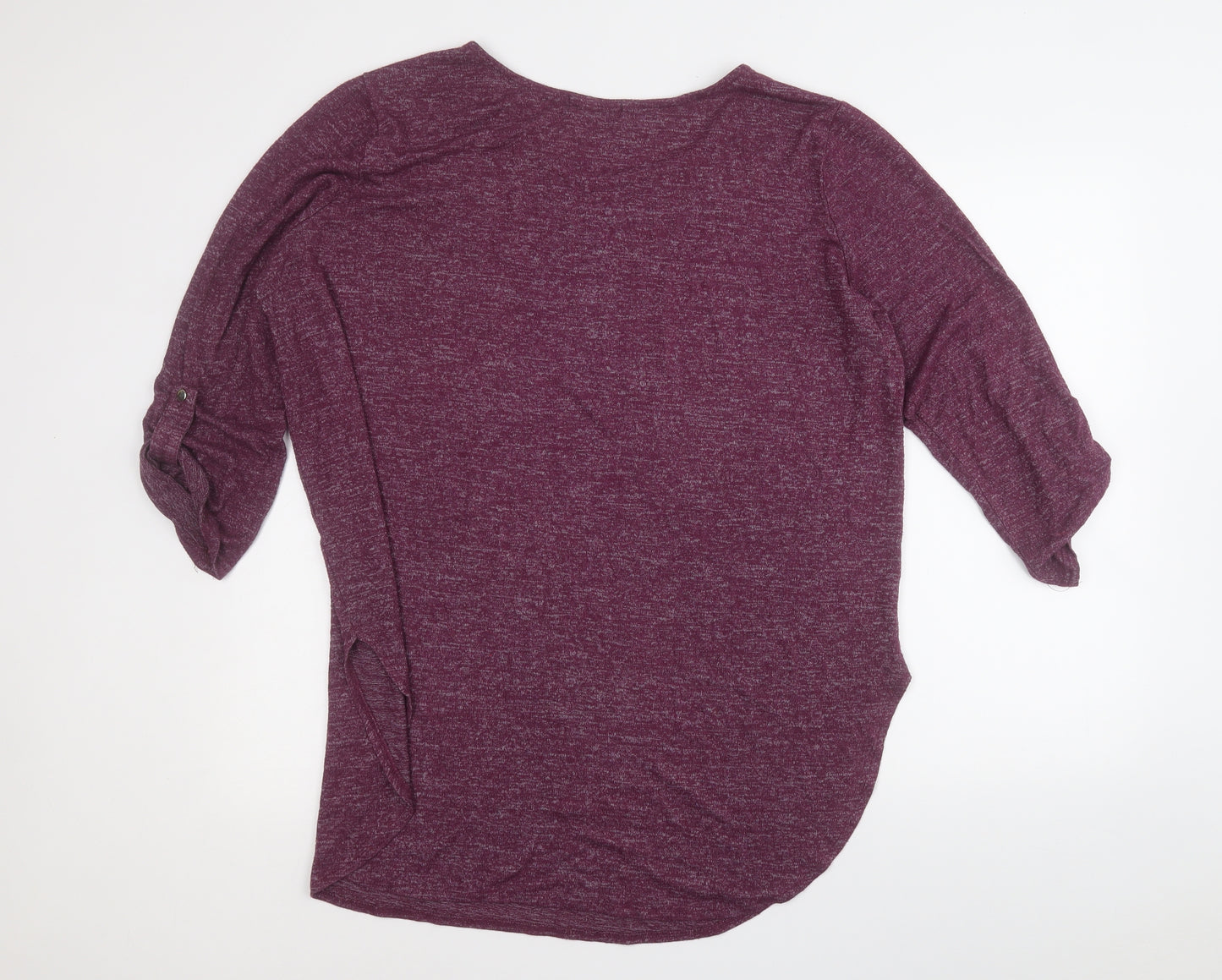 Preworn Womens Purple  Acrylic Basic T-Shirt Size 2XL Round Neck
