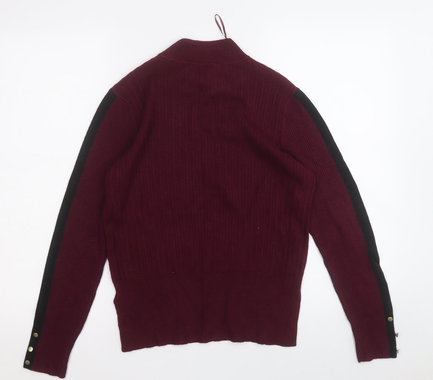 Marks and Spencer Womens Purple Round Neck  Viscose Pullover Jumper Size 14