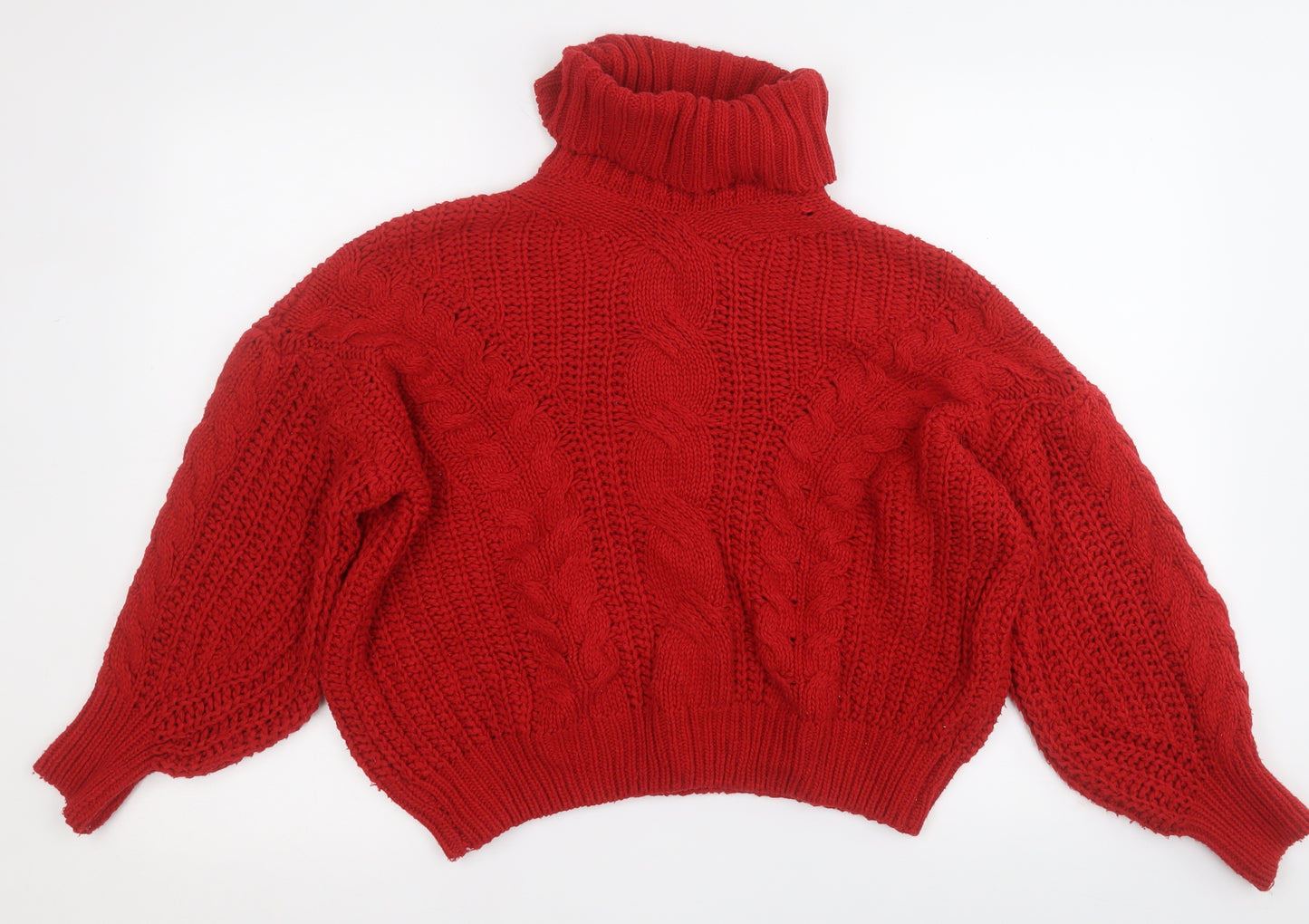cashel Womens Red Round Neck  Acrylic Pullover Jumper Size XL