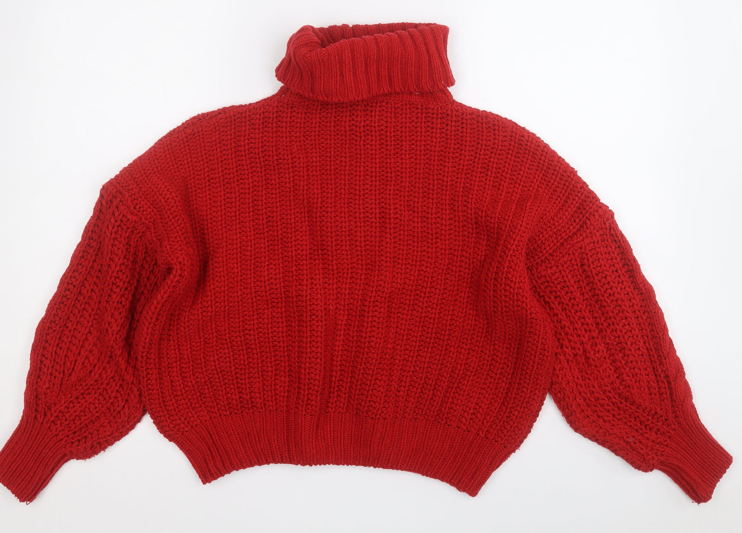 cashel Womens Red Round Neck  Acrylic Pullover Jumper Size XL