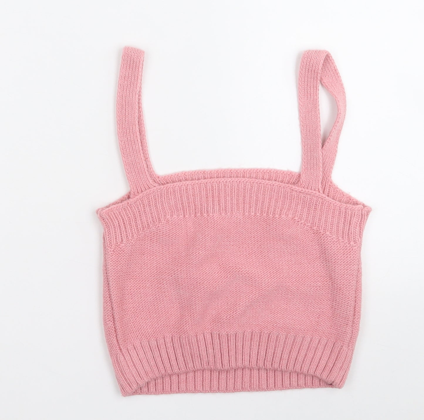 River Island Womens Pink  Acrylic Basic Tank Size S Round Neck