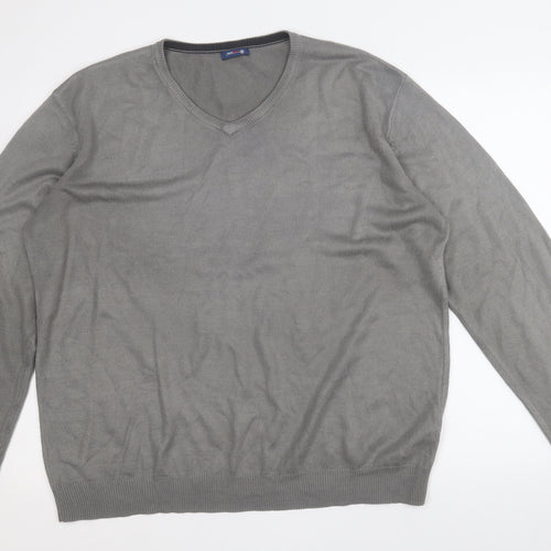 westrock Mens Grey Round Neck  Acrylic Pullover Jumper Size L