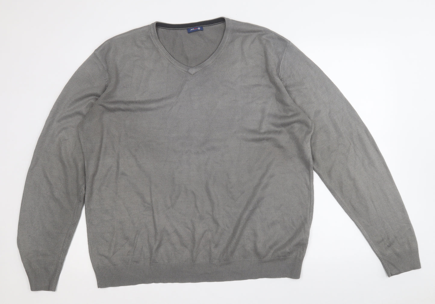 westrock Mens Grey Round Neck  Acrylic Pullover Jumper Size L
